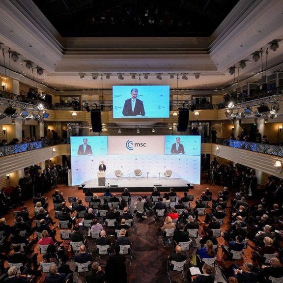 A view from the Munich Security Conference, Germany, February 18, 2022