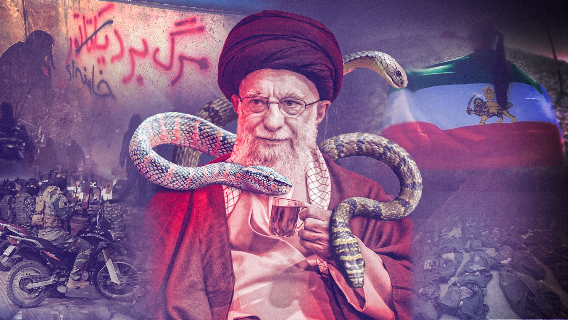 خامنه‌ای در نقش ضحاک و چنگیز مغول؛ پشته‌سازی از کشته‌ها در جنگ انیران با ایران