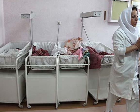 A nursery at an Iranian hospital