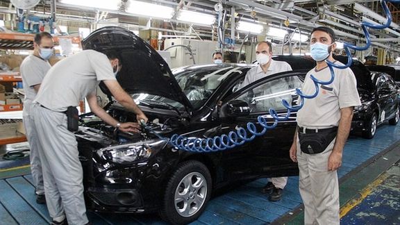A production line in Saipa car factory