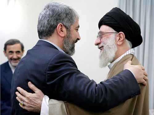 دیدار خالد مشعل و علی خامنهای، رهبر جمهوری اسلامی، تهران، ۱۳۸۷