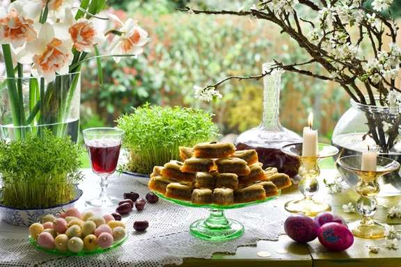 The 'haftseen' table set as the symbol of Nowruz