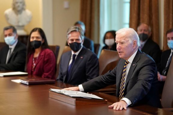 US President Joe Biden in a cabinet meeting. November 12, 2021