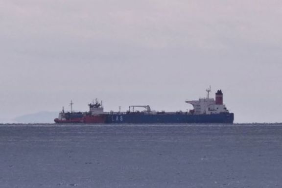 One of the two Greek tankers seen near Iran's coast