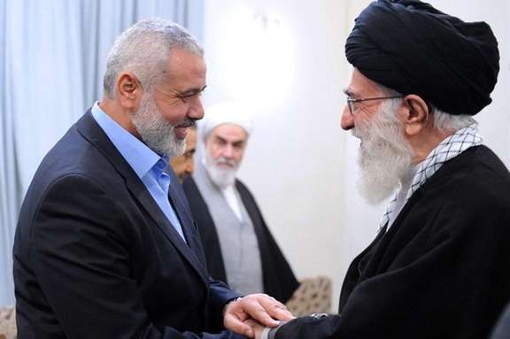 Hamas Political Bureau Chief Ismail Haniyeh and Islamic Republic’s Supreme Leader Ali Khamenei in Tehran