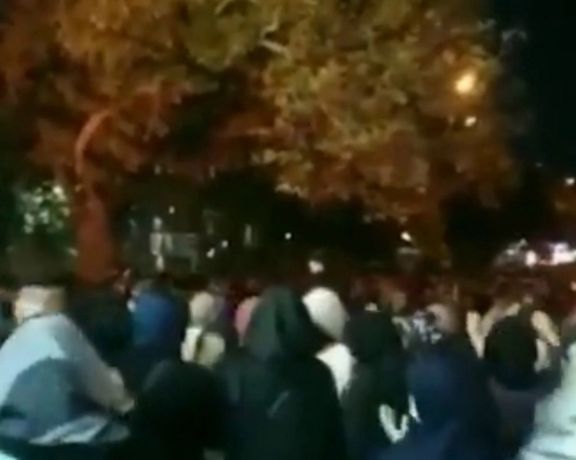 A frame grab from a video of the water protests in Hamedan