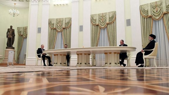 Iranian President Ebrahim Raisi and his Russian counterpart Vladimir Putin in Moscow on January 19, 2022
