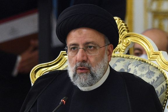 Iran's president Ebrahim Raisi speaking at Shanghai Summit on September 17, 2021
