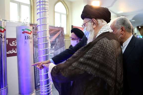 Iran's Supreme Leader Ali Khamenei visits the Iranian centrifuges in Tehran, Iran June 11, 2023.