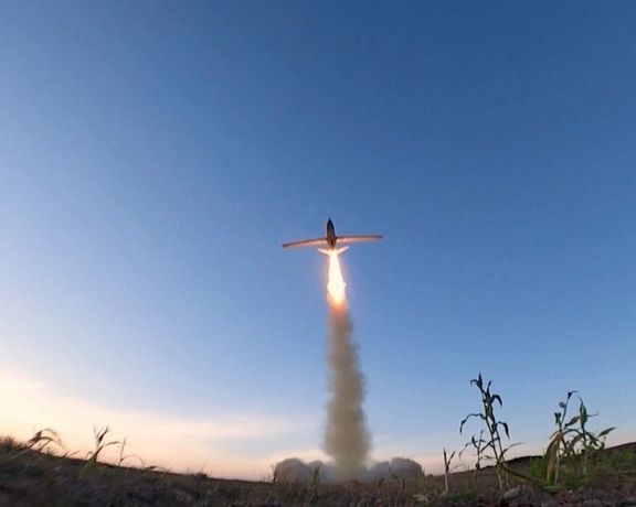 A Houthi drone taking off. Undated