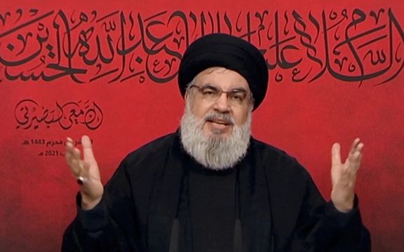 Lebanon's Hezbollah leader Seyyed Hassan Nasrallah (August 2021)
