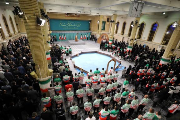National sports champions and medalists of the Asian and Para Asian Games met with Ali Khamenei, the Supreme Leader of the Islamic Republic, in Tehran on November 22, 2023.