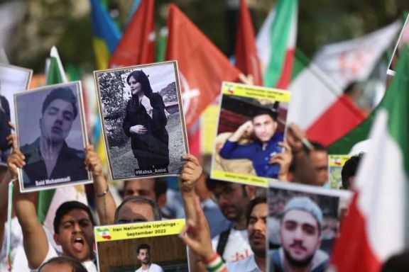 Iranian diaspora in Europe take part in a rally on the eve of the first anniversary of her death, which prompted protests across the country, in Brussels, Belgium September 15, 2023.