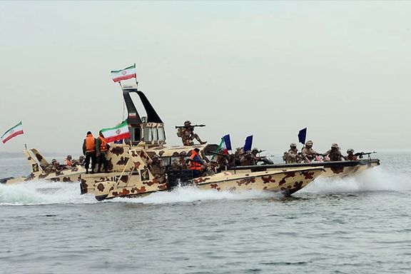 IRGC speedboats seen in the undated photo