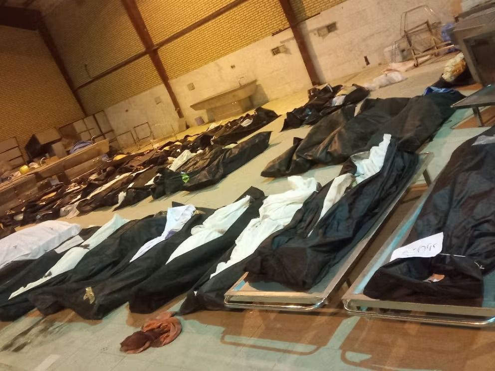 Bodies of Iranians killed during the protest in early January