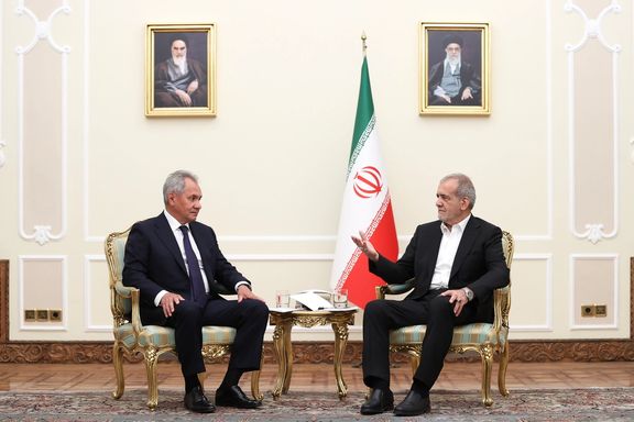 Iran's President Pezeshkian meeting visiting top Russian official Shoigu on Aug. 5