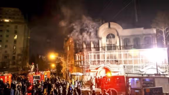 Saudi Arabia's embassy in Tehran was ransacked by protesters in January 2016.
