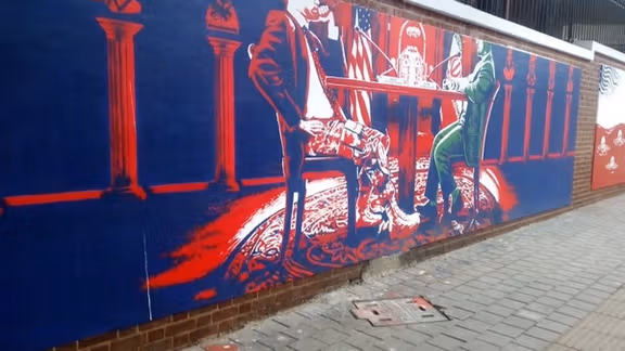 دیوارنگارهای در تهران، در نکوهش مذاکره با آمریکا