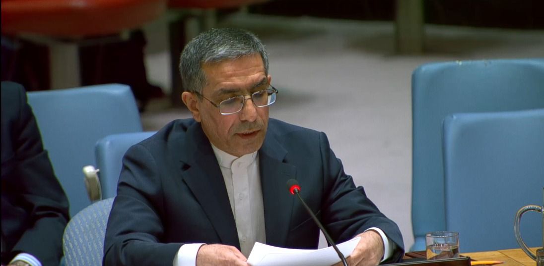Still photo of Gholamhossein Darzi, Ambassador and Deputy Permanent Representative of the Islamic Republic of Iran to the UN.