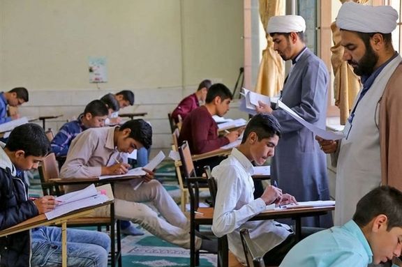 Iranian clerics teaching students
