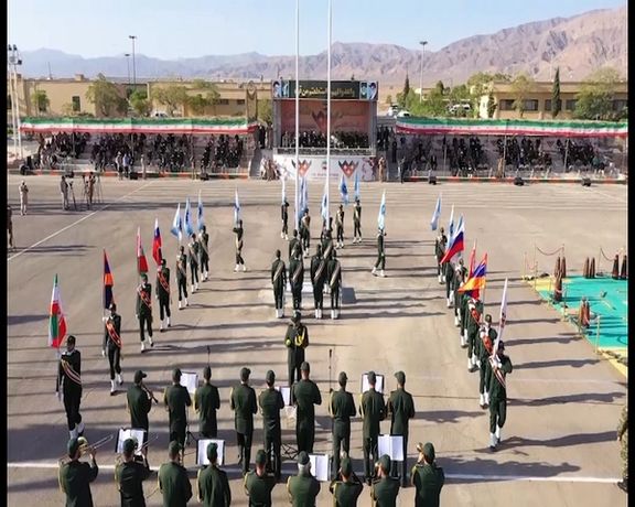 The inauguration ceremony of the international UAV exercises in central Iran