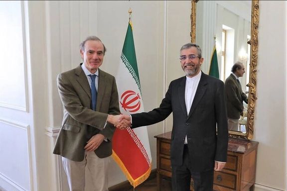 EU's Enrique Mora meeting with Iran's Ali Bagheri-Kani in Tehran on Sunday