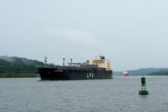 File photo: An LPG tanker ship sails through the Panama Canal, in Gamboa, Panama, May 23, 2025.