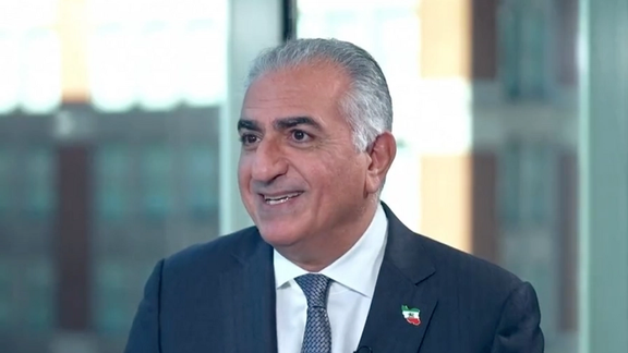 Iran's exiled Prince Reza Pahlavi during his interview with Iran International, Sept. 24, 2022