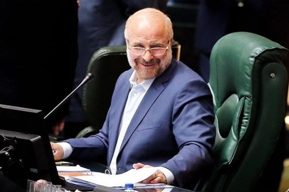 Mohammad Bagher Ghalibaf in the Speaker's seat