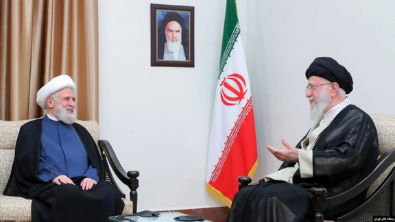 Naim Qassem meeting Iran's Supreme Leader Ali Khamenei - August 2024