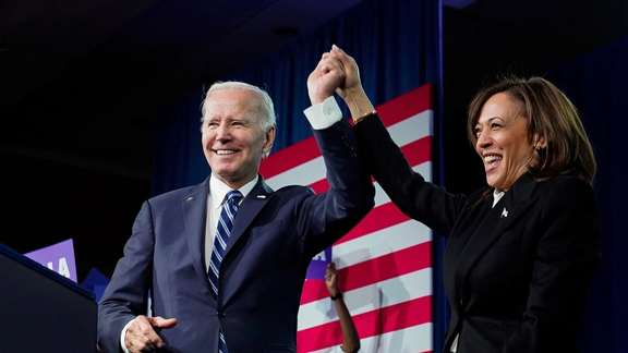 US President Joe Biden and Vice President Kamala Harris