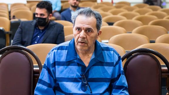 Jamshid Sharmahd during a court hearing in Tehran (undated)