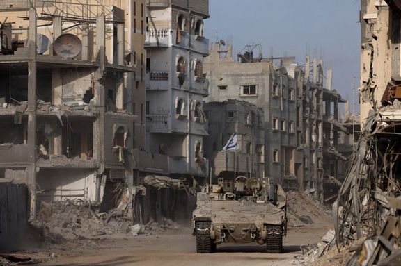 خودروی زرهی ارتش اسرائیل در نوار غزه، ۲۳ شهریور