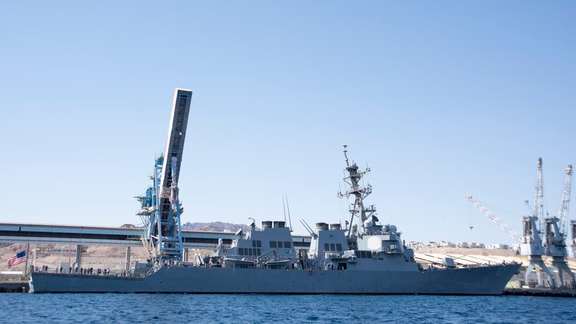 USS Cole at the Israeli port of Eilat on March 27, 2022