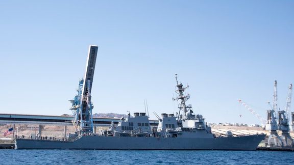 USS Cole at the Israeli port of Eilat on March 27, 2022