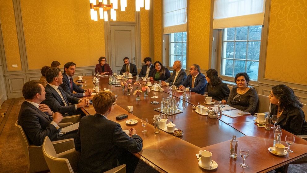 Dutch Prime Minister Mark Rutte Meeting with members of the Iranian community on January 10, 2023