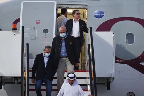 Siamak Namazi, Morad Tahbaz and Emad Shargi, who were released during a prisoner swap deal between US and Iran, arrive in, Qatar September 18, 2023.