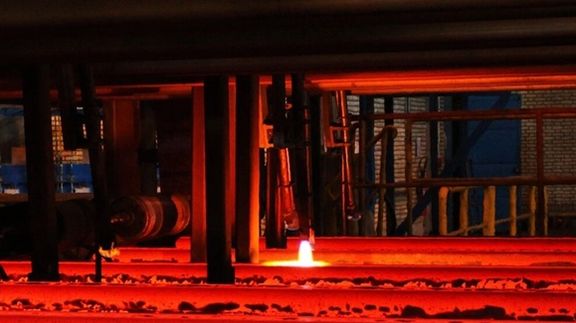 An Iranian steel mill in production. Undated
