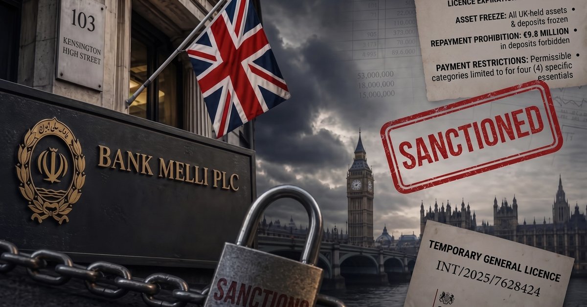 If Britain backs US plan, Iran's London bank shuts down on October 22