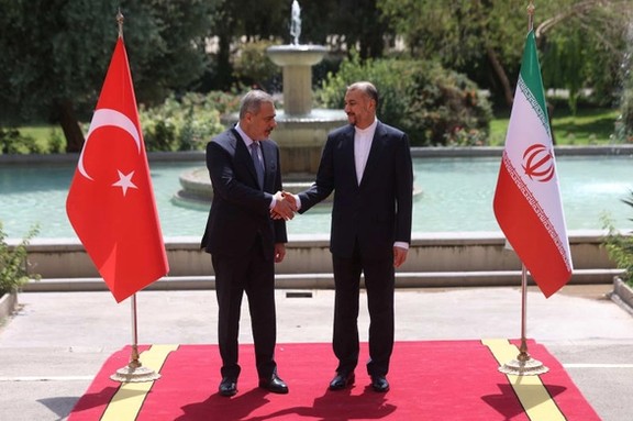 Iran's Foreign Minister Hossein Amir-Abdollahian meets with Turkish Foreign Minister Hakan Fidan, in Tehran, Iran September 3, 2023.