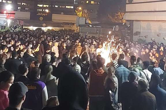 Protests in Iran's Ekbatan district on March 14, 2023