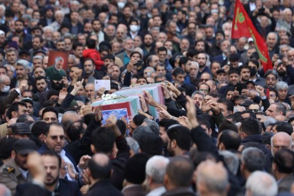 People carry the coffin of one of the casualties of the attack in Kerman, after Friday prayers in Tehran, Iran, January 5, 2024.