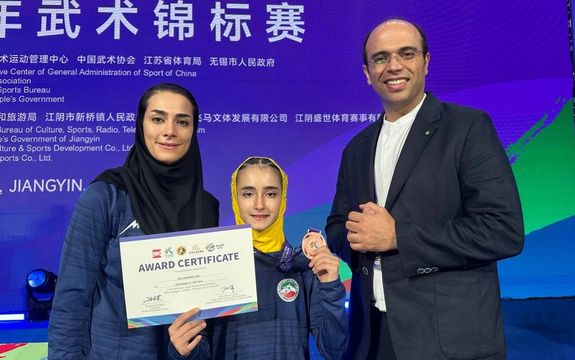 ووشو قهرمانی جوانان آسیا؛ هلیا چراغی در تالو سوم شد