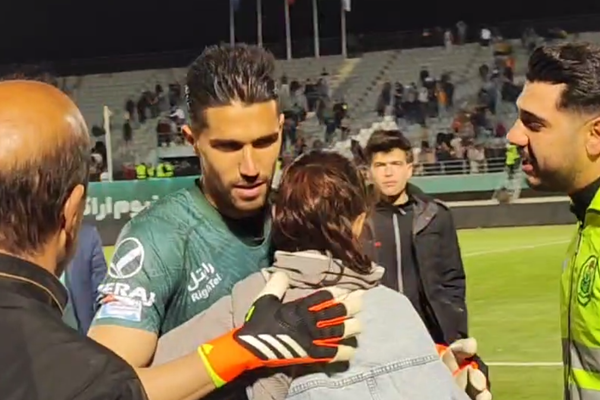 Controversy Erupts As Female Fan Hugs Goalkeeper In Iran