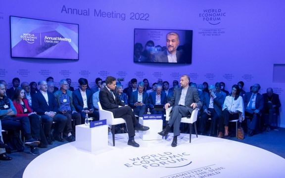 Amir-Abdollahian and Farid Zakaria in Davos. May 26, 2022