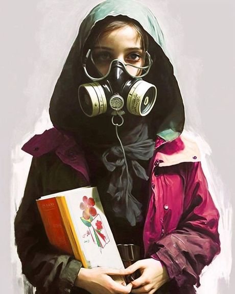 An artwork about the poisoning of schoolgirls