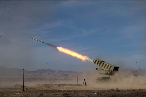 An Iranian missile is launched during a military exercise in Isfahan, central Iran, in 2023