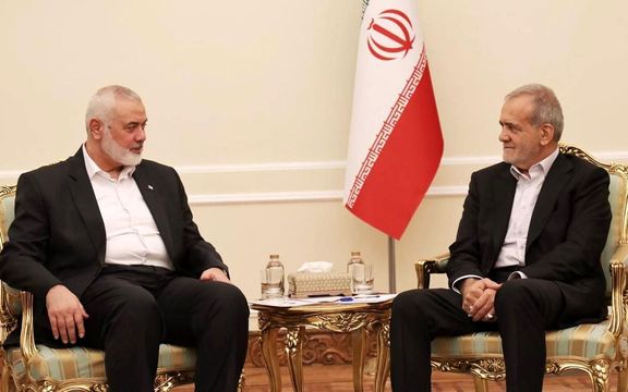 دیدار پزشکیان و هنیه یک روز پیش از ترور رهبر حماس در تهران