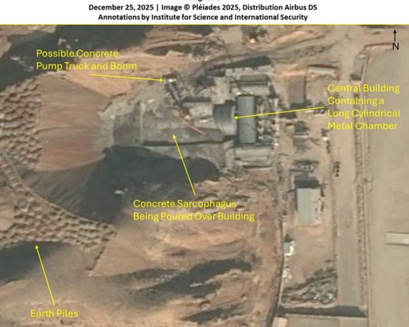 تصویر ماهوارهای ۲۵ دسامبر ۲۰۲۵ – آغاز پوشش بتنی