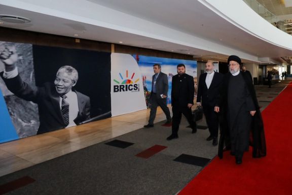 President Ebrahim Raisi during the BRICS summit in South Africa's Johannesburg on August 24, 2023